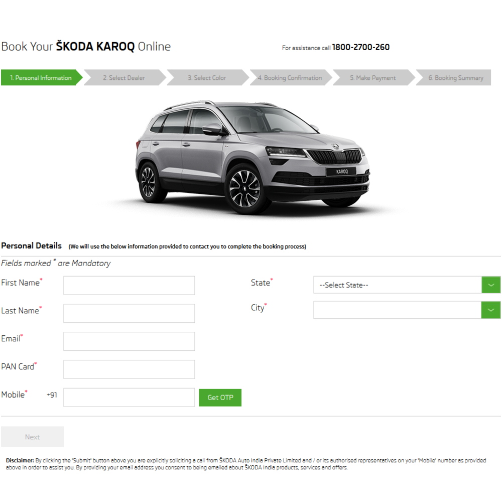 Page 01:
Personal Information